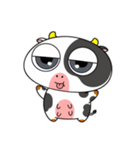 大きな目のかわいいウシはもう疲れた（個別スタンプ：4）