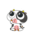 大きな目のかわいいウシはもう疲れた（個別スタンプ：7）