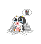 大きな目のかわいいウシはもう疲れた（個別スタンプ：9）