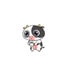 大きな目のかわいいウシはもう疲れた（個別スタンプ：13）