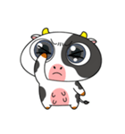 大きな目のかわいいウシはもう疲れた（個別スタンプ：14）