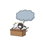 大きな目のかわいいウシはもう疲れた（個別スタンプ：18）