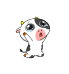 大きな目のかわいいウシはもう疲れた（個別スタンプ：19）