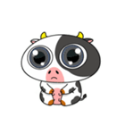 大きな目のかわいいウシはもう疲れた（個別スタンプ：24）