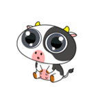 大きな目のかわいいウシはもう疲れた（個別スタンプ：36）