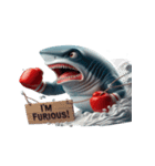 サメボクサーのムカつくリアクション全集（個別スタンプ：1）