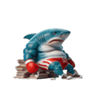 サメボクサーのムカつくリアクション全集（個別スタンプ：3）