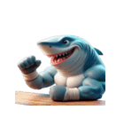 サメボクサーのムカつくリアクション全集（個別スタンプ：4）