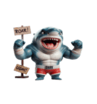 サメボクサーのムカつくリアクション全集（個別スタンプ：7）