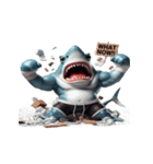 サメボクサーのムカつくリアクション全集（個別スタンプ：21）