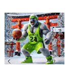 ゴリラ×バスケットボール 第21弾！冬！（個別スタンプ：2）