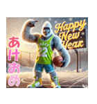 ゴリラ×バスケットボール 第21弾！冬！（個別スタンプ：5）