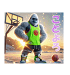 ゴリラ×バスケットボール 第21弾！冬！（個別スタンプ：6）