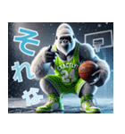 ゴリラ×バスケットボール 第21弾！冬！（個別スタンプ：21）