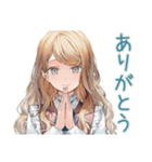 優しいお姉さんの冬スタンプ（個別スタンプ：3）