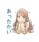 優しいお姉さんの冬スタンプ（個別スタンプ：12）