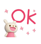 ずっと使えるあいさつ☆てるてるうさぎ（個別スタンプ：6）