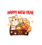 動くちっちゃい猫のあけおめスタンプ(再販)（個別スタンプ：4）