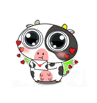 大きな目のかわいいウシのときめきアラート（個別スタンプ：19）