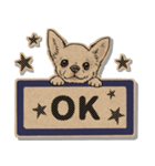 クラフトシール風チワワ（個別スタンプ：4）