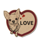 クラフトシール風チワワ（個別スタンプ：19）