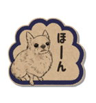 クラフトシール風チワワ（個別スタンプ：21）