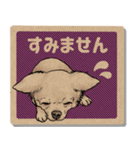 クラフトシール風チワワ（個別スタンプ：28）