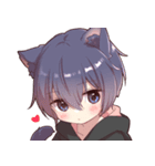 背景で動く！ツンデレ猫耳少年（個別スタンプ：3）