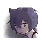 背景で動く！ツンデレ猫耳少年（個別スタンプ：4）