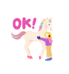 女の子のためのハッピースタンプ♡お馬と（個別スタンプ：8）
