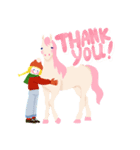 女の子のためのハッピースタンプ♡お馬と（個別スタンプ：9）