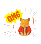 推し活ハムさん(赤担、レッド担)（個別スタンプ：5）