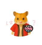 推し活ハムさん(赤担、レッド担)（個別スタンプ：8）