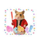 推し活ハムさん(赤担、レッド担)（個別スタンプ：19）