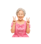 【爆笑】アイドル衣装のおばあちゃん（個別スタンプ：1）