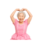 【爆笑】アイドル衣装のおばあちゃん（個別スタンプ：3）