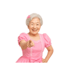 【爆笑】アイドル衣装のおばあちゃん（個別スタンプ：4）