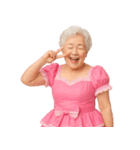 【爆笑】アイドル衣装のおばあちゃん（個別スタンプ：8）