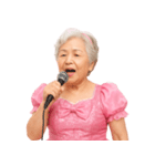 【爆笑】アイドル衣装のおばあちゃん（個別スタンプ：15）