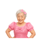 【爆笑】アイドル衣装のおばあちゃん（個別スタンプ：16）