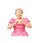 【爆笑】アイドル衣装のおばあちゃん（個別スタンプ：34）