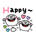 白くて丸いやつ♡手書きデカ文字（個別スタンプ：16）