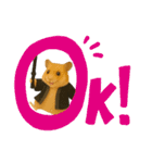 推し活ハムさん(黒担)（個別スタンプ：3）