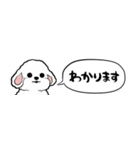 【省スペース】しゃべる白い犬（個別スタンプ：2）