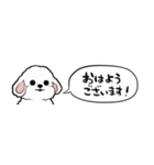 【省スペース】しゃべる白い犬（個別スタンプ：10）