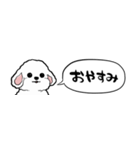 【省スペース】しゃべる白い犬（個別スタンプ：11）