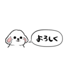 【省スペース】しゃべる白い犬（個別スタンプ：17）