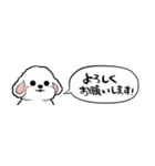 【省スペース】しゃべる白い犬（個別スタンプ：18）