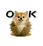 コミカルに動く柴犬（秋→冬 編）（個別スタンプ：9）