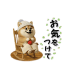 コミカルに動く柴犬（秋→冬 編）（個別スタンプ：15）